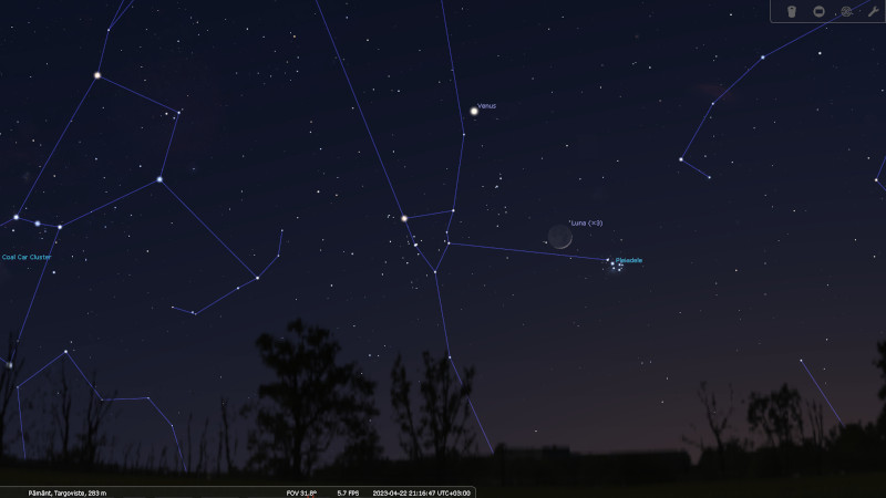 Stellarium: planete pe cer